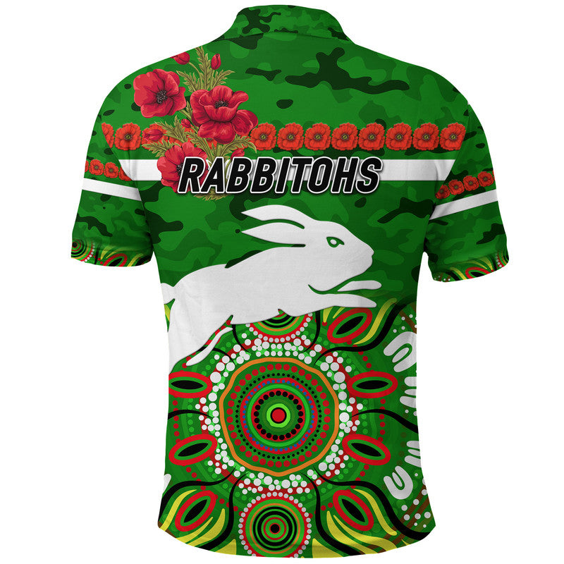 south-sydney-rabbitohs-anzac-2022-polo-shirt-indigenous-vibes-green