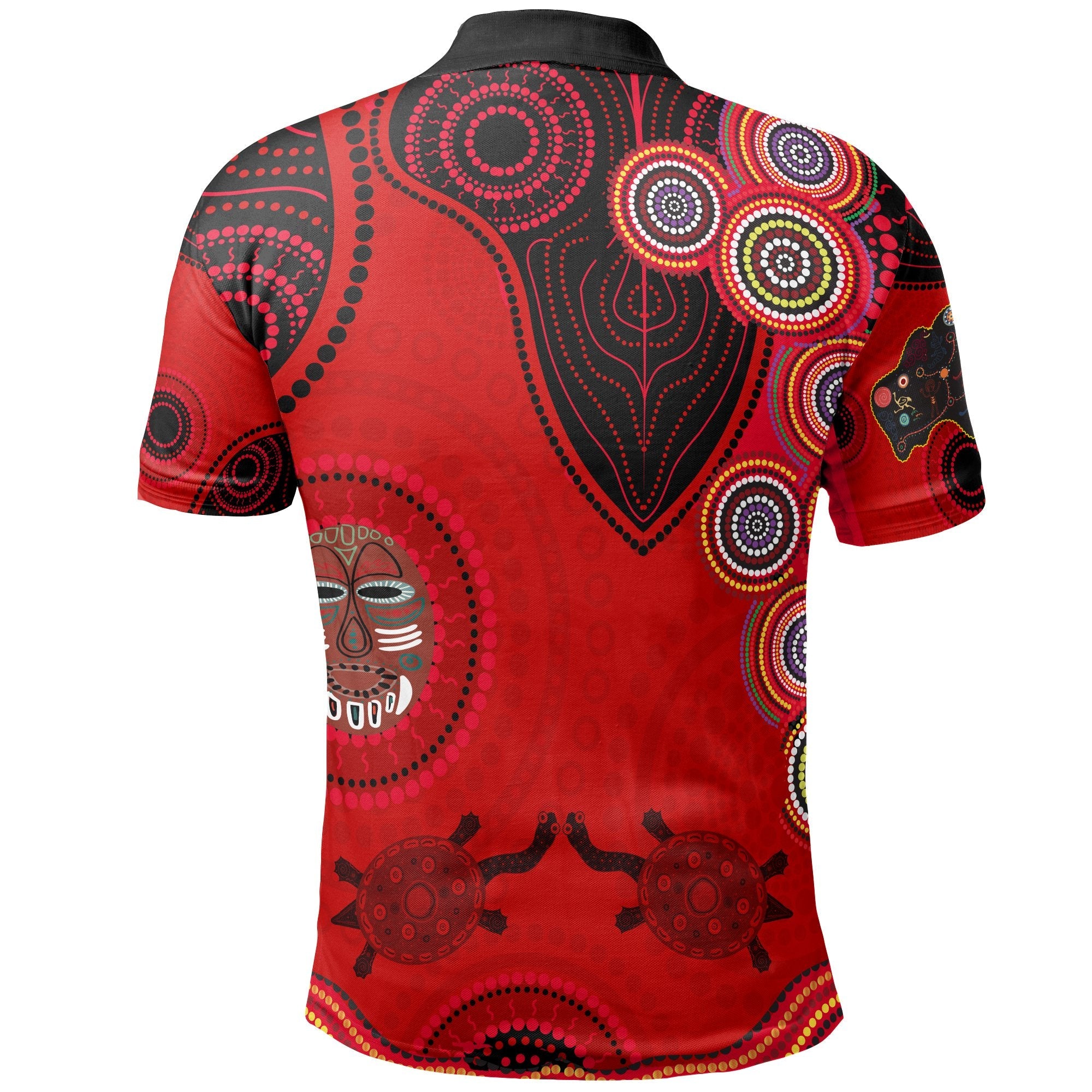 custom-text-polo-shirt-aboriginal-animal-dot-patterns