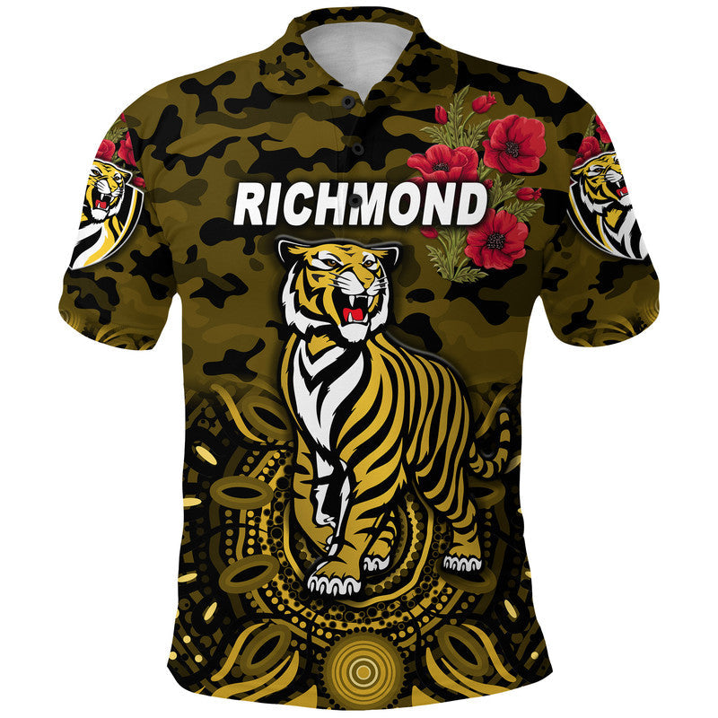 custom-personalised-richmond-tigers-anzac-polo-shirt-indigenous-vibes-black