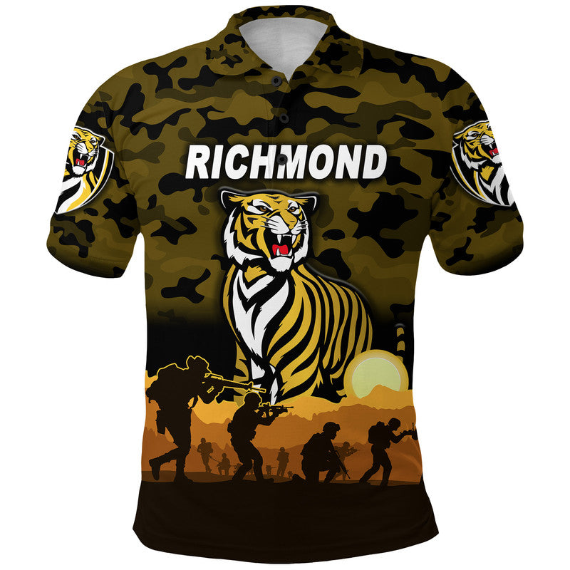 custom-personalised-richmond-tigers-anzac-polo-shirt-simple-style-black
