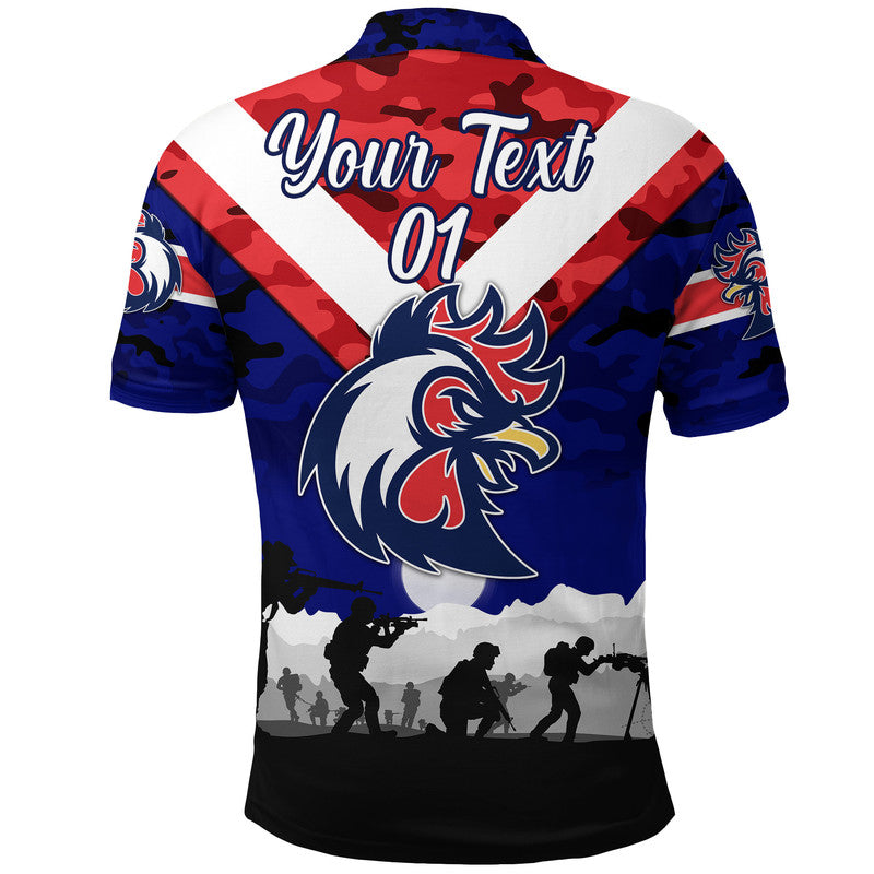 custom-personalised-sydney-roosters-anzac-2022-polo-shirt-simple-style-blue