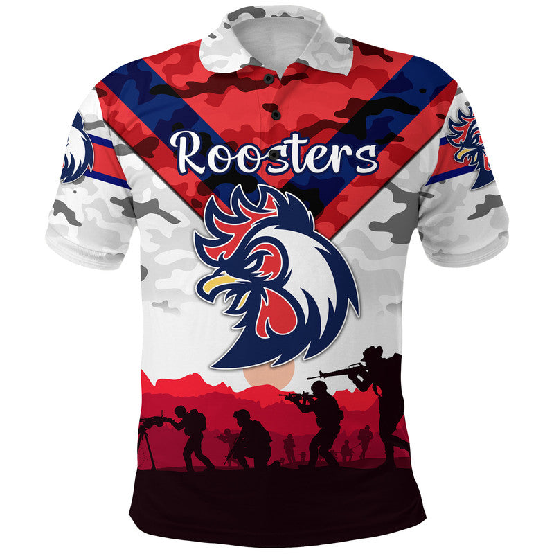 custom-personalised-sydney-roosters-anzac-2022-polo-shirt-simple-style-white