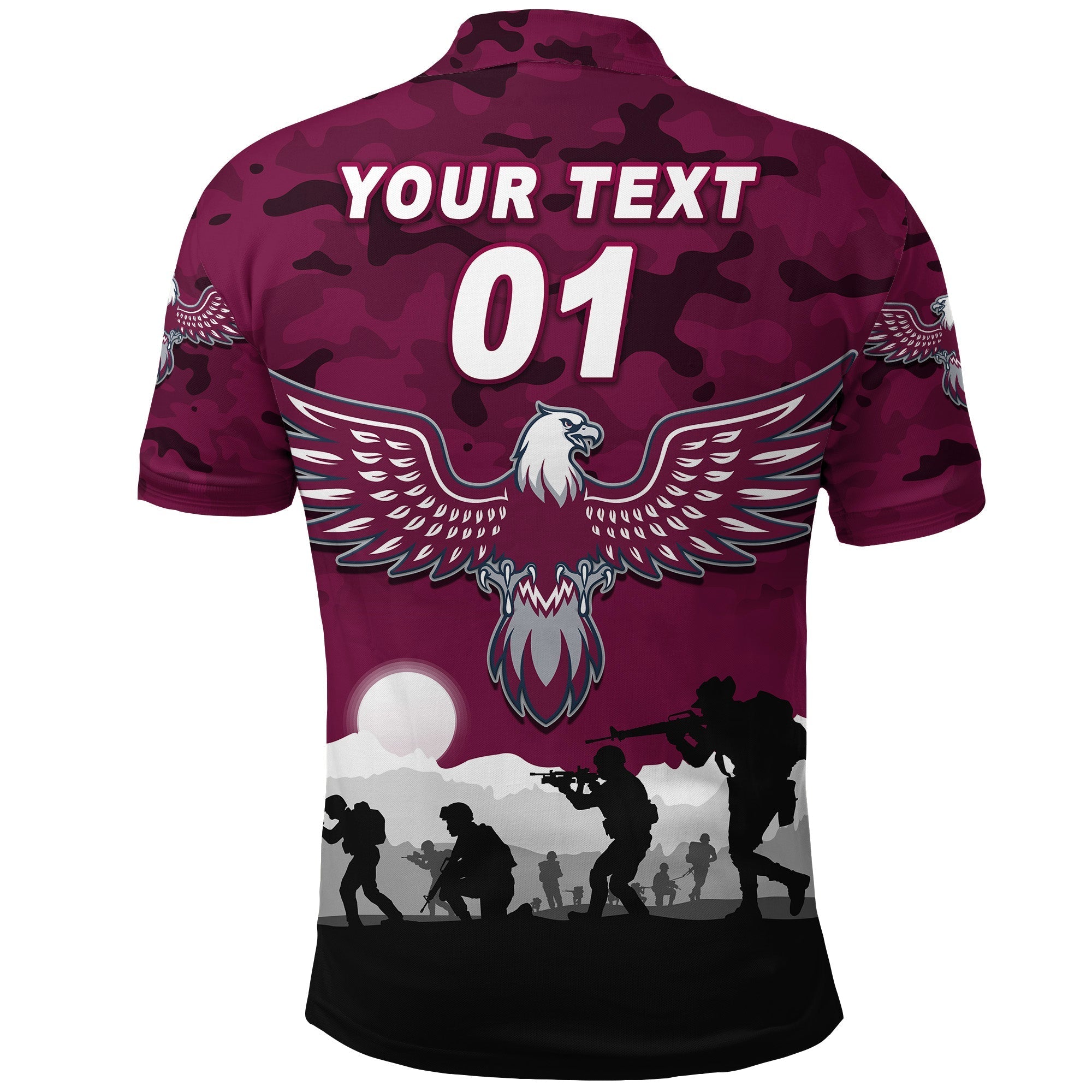 custom-personalised-manly-warringah-sea-eagles-anzac-2022-polo-shirt-simple-style
