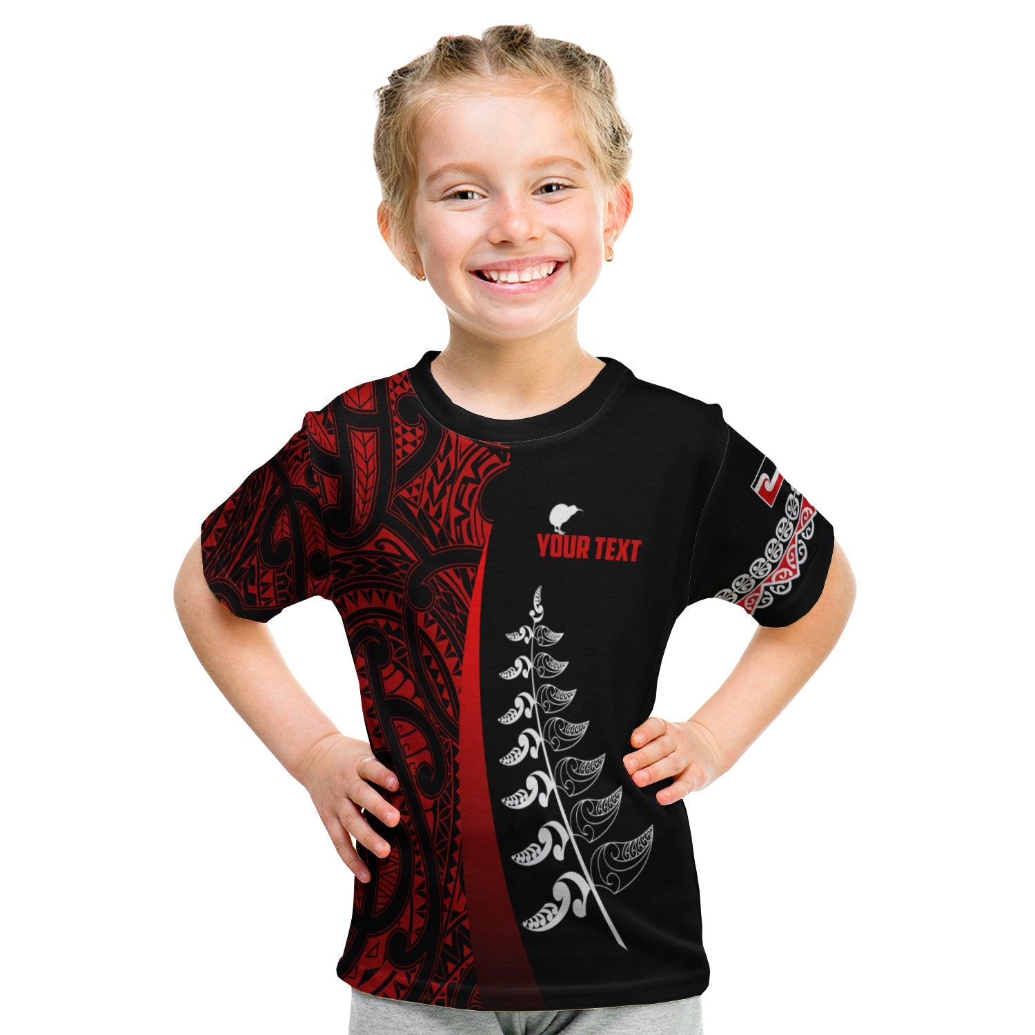 custom-personalised-waitangi-day-t-shirt-maori-mix-fern-style-red-lt13