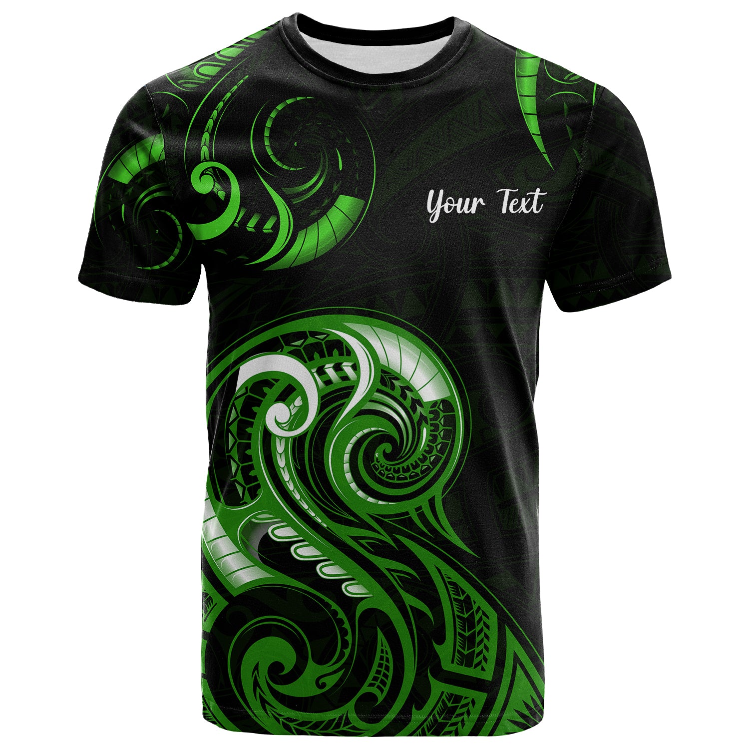(Custom Personalised) Aotearoa Fern T shirt Maori Pattern Version Green Ver.02 LT13