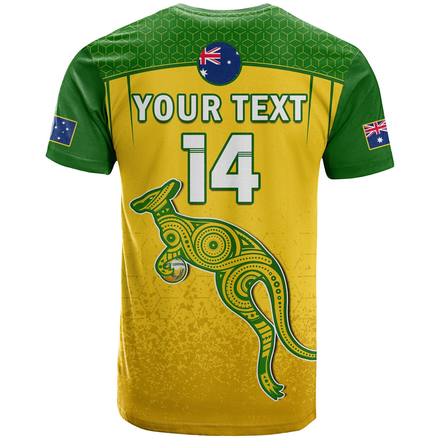 custom-text-and-number-australia-soccer-t-shirt-socceroos-dots-kangaroo-simple-style