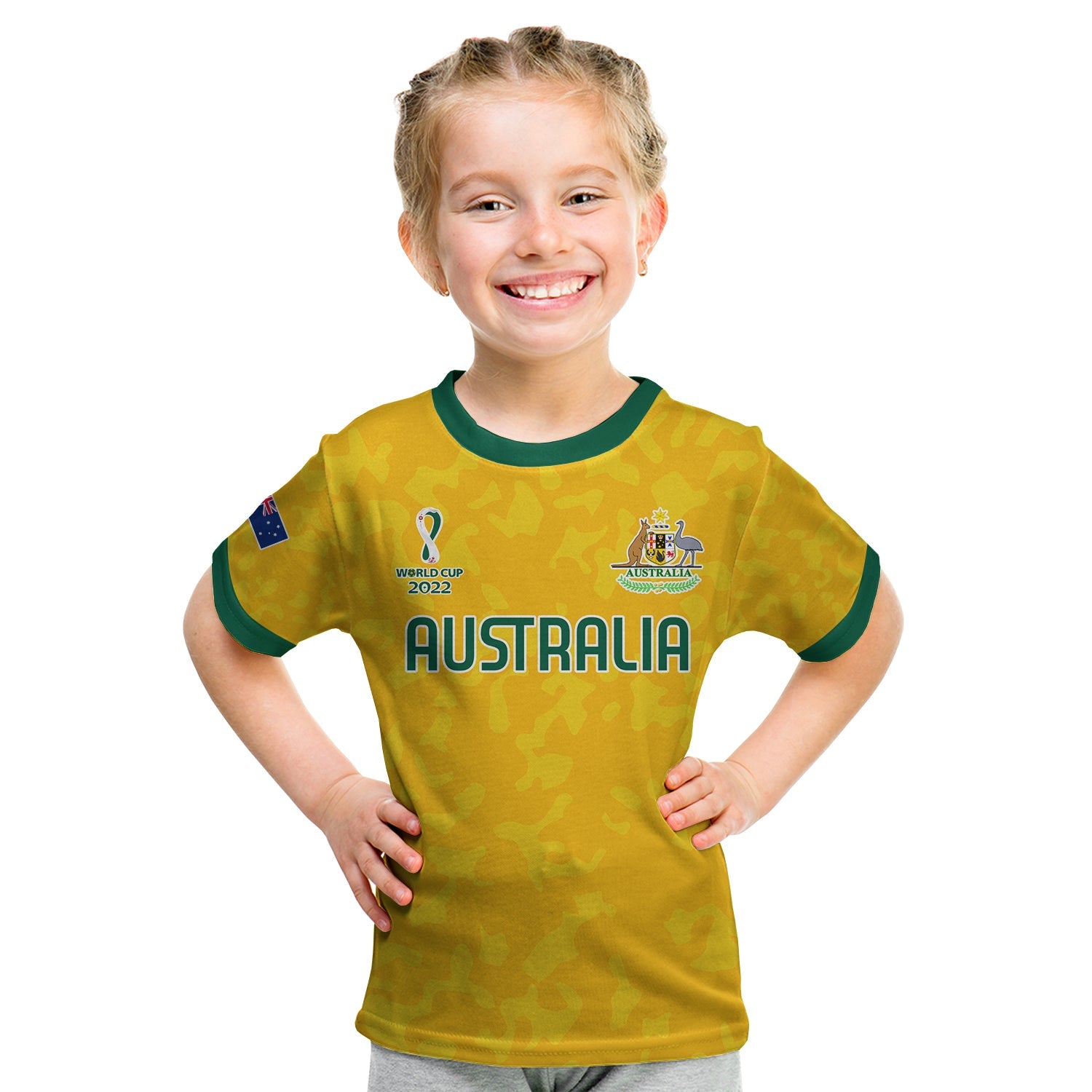 custom-text-and-number-australia-soccer-t-shirt-kid-world-cup-football-2022-socceroos-with-kangaroos