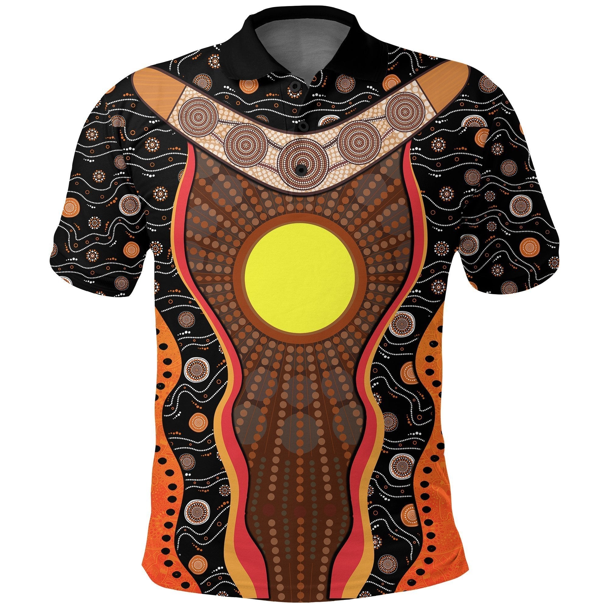 vibe-hoodie-polo-shirt-aboriginal-patterns-shirt-boomerang-unisex