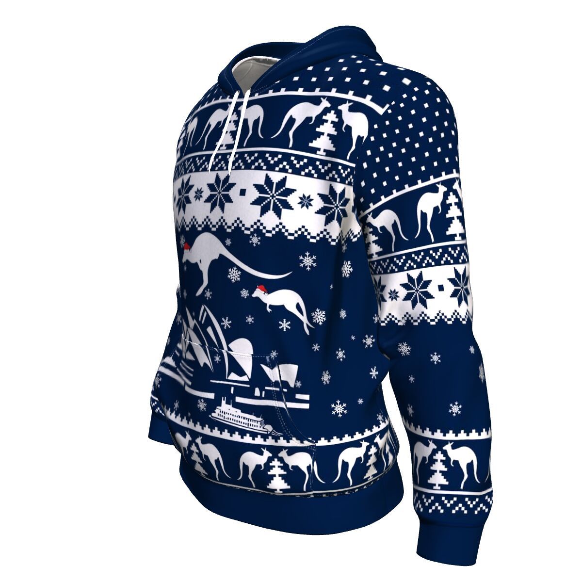 christmas-hoodie-sydney-opera-hoodie-kangaroo-snowflakes-unisex