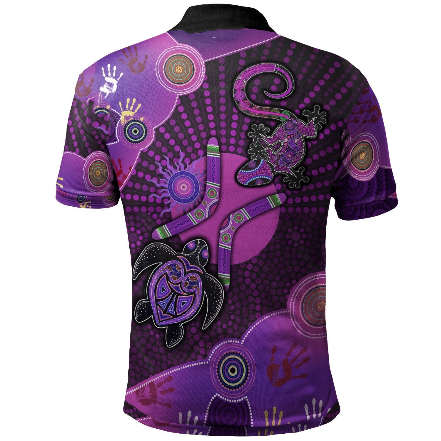aboriginal-naidoc-week-2022-purple-turtle-lizard-sun-polo-shirt