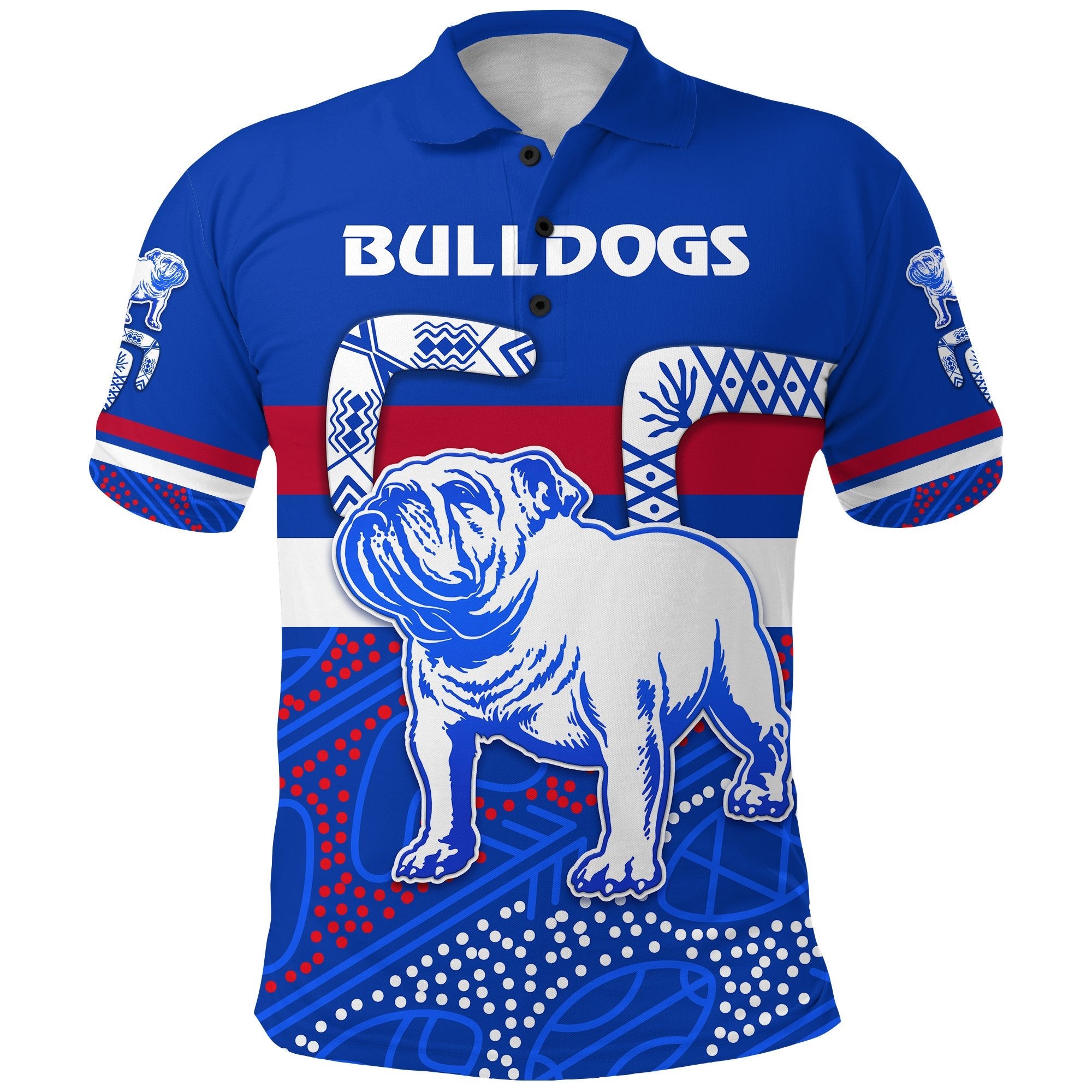 western-polo-shirt-bulldogs-indigenous-simple-style