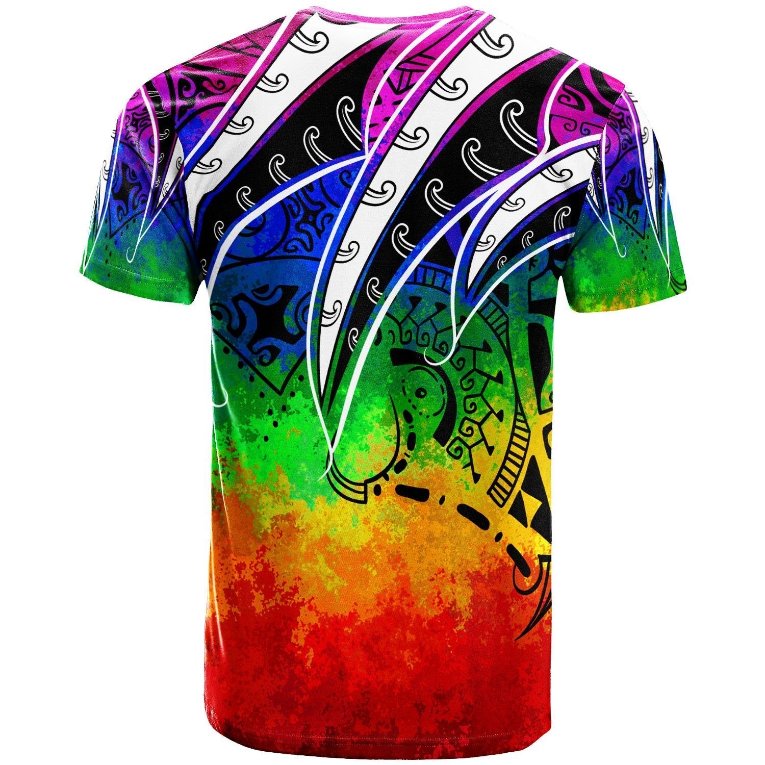 papua-new-guinea-t-shirt-tropical-leaf-rainbow-color