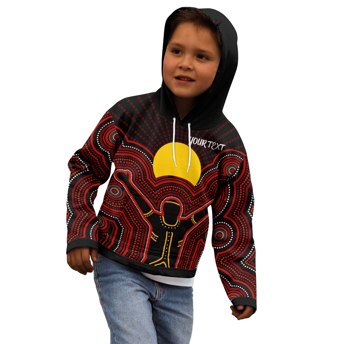 aboriginal-personalised-kid-hoodie-the-sun-always-shines
