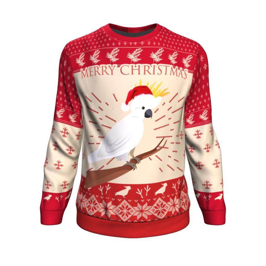 christmas-australia-sweater-cockatoo-shirt-merry-christmas-unisex