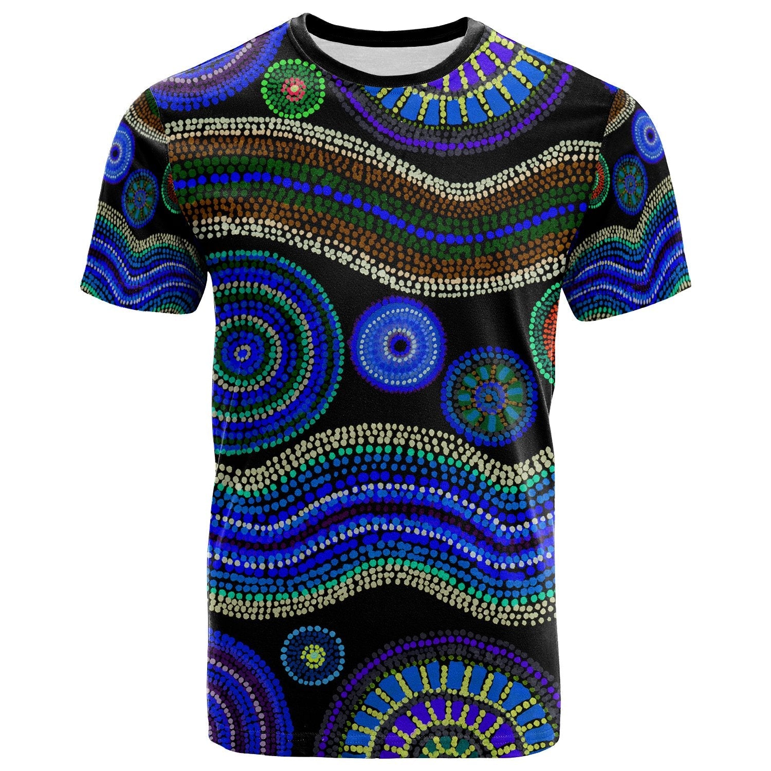 tshirt-aboriginal-dot-unique-style-blue