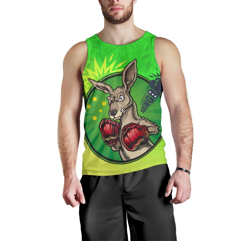 mens-tank-top-kangaroo-boxing-aussie-spirit-green