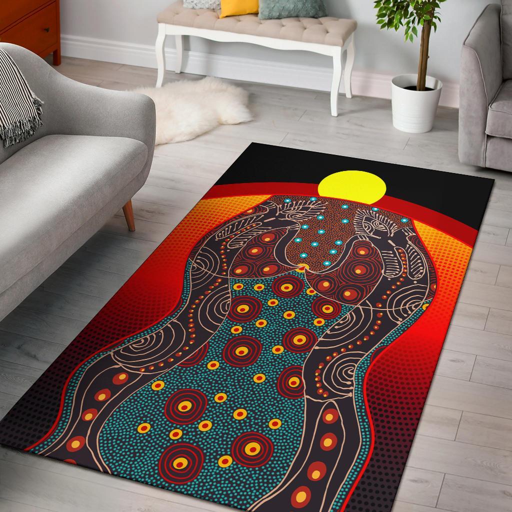 area-rug-aboriginal-sublimation-dot-pattern-style-red