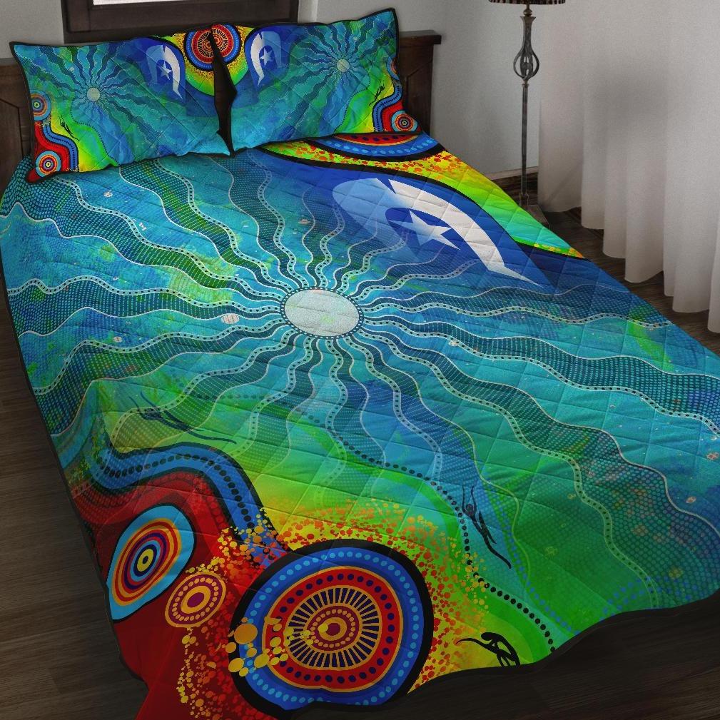 quilt-set-cover-torres-strait-islanders-flag-with-aboriginal-patterns-quilt-bed-set