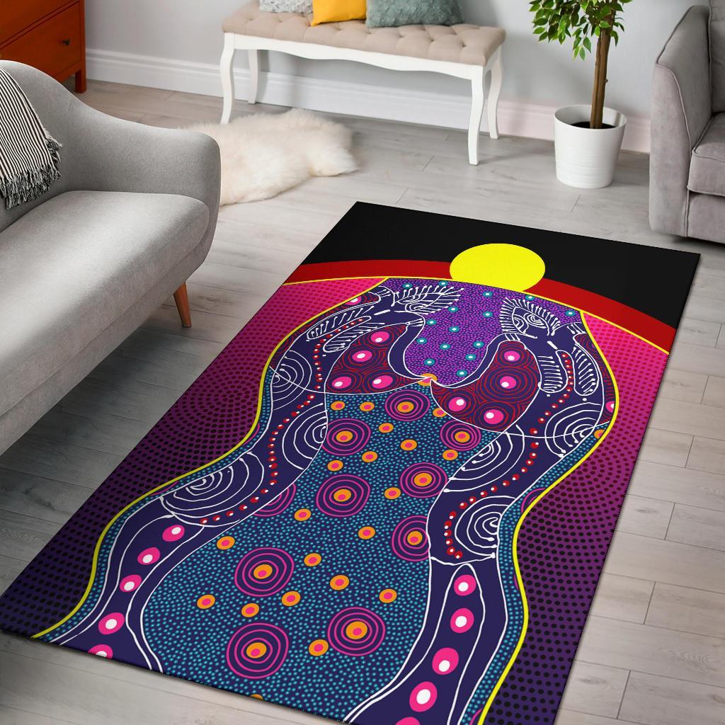 area-rug-aboriginal-sublimation-dot-pattern-style-violet