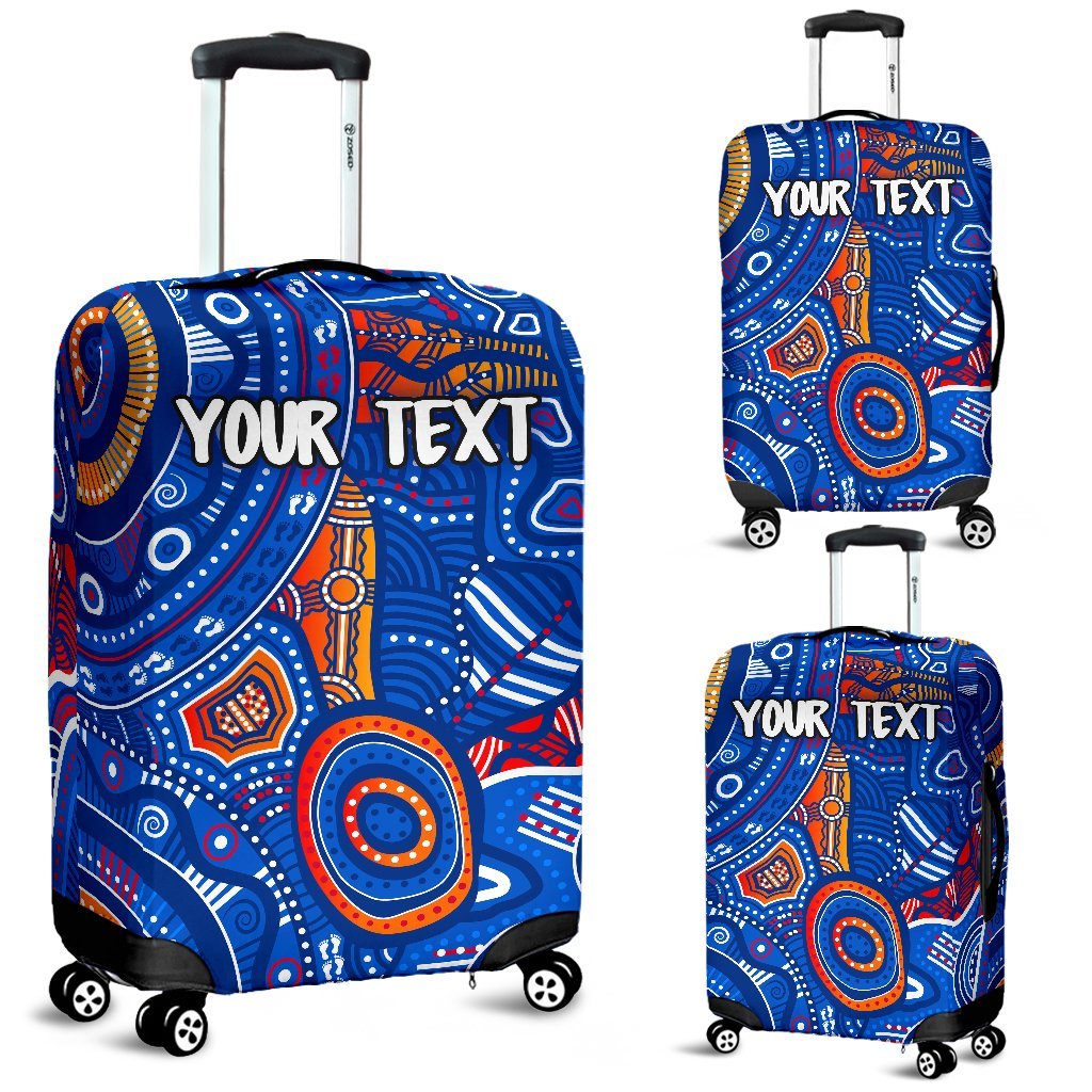 custom-text-aboriginal-luggage-cover-indigenous-footprint-patterns-blue-color