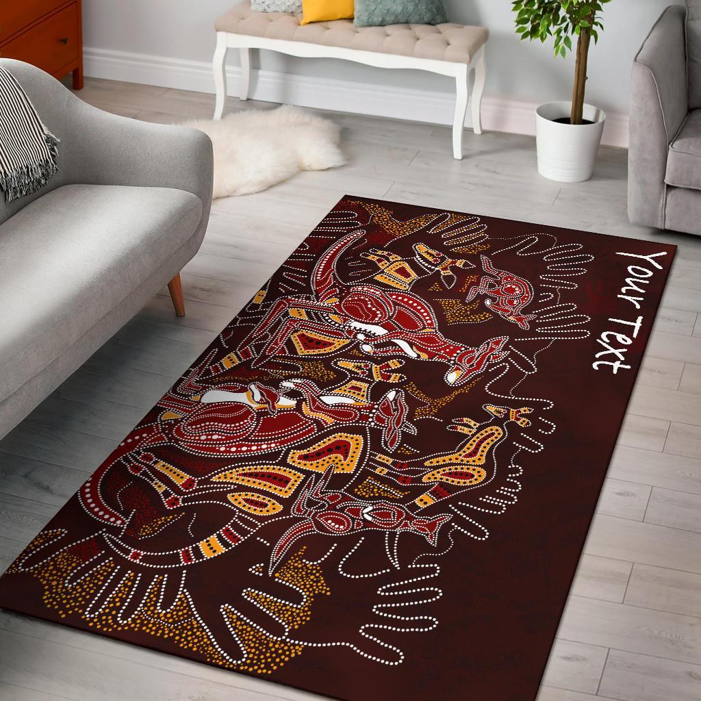 custom-aboriginal-area-rug-kangaroo-family-with-hand-art