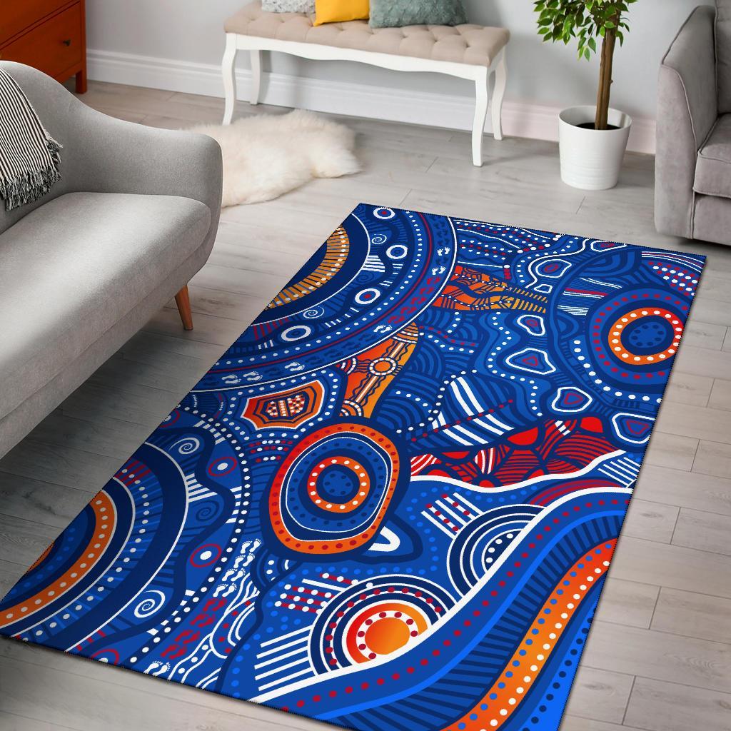 aboriginal-area-rug-indigenous-footprint-patterns-blue-color