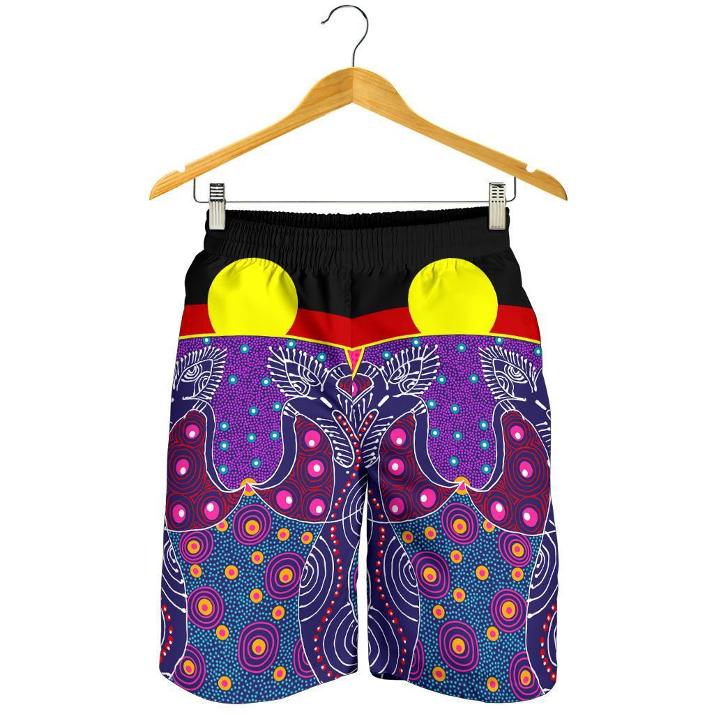 mens-short-aboriginal-sublimation-dot-pattern-style-violet