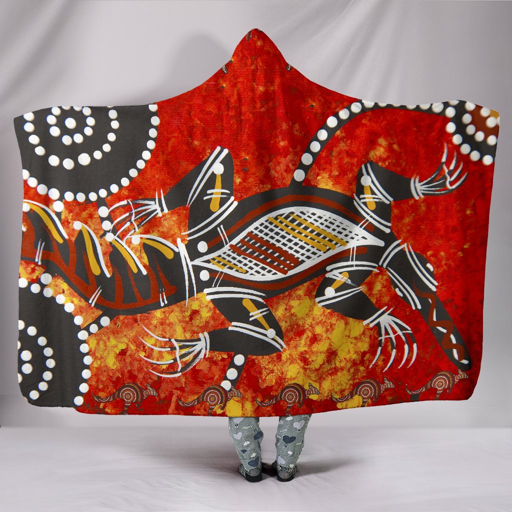 aboriginal-hooded-balnket-crocodile-and-kangaroo-dot-painting-blanket
