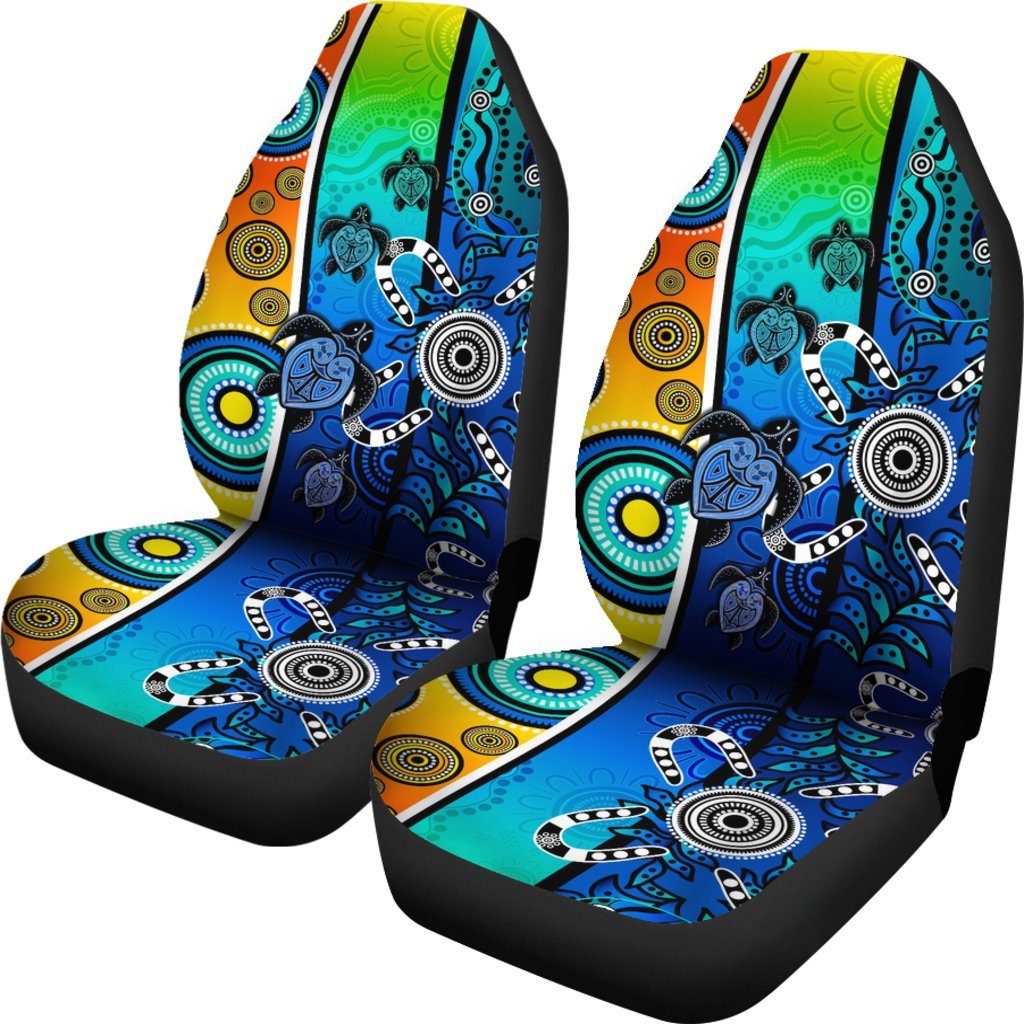 aboriginal-car-seat-covers-indigenous-turtle-dot-painting-art