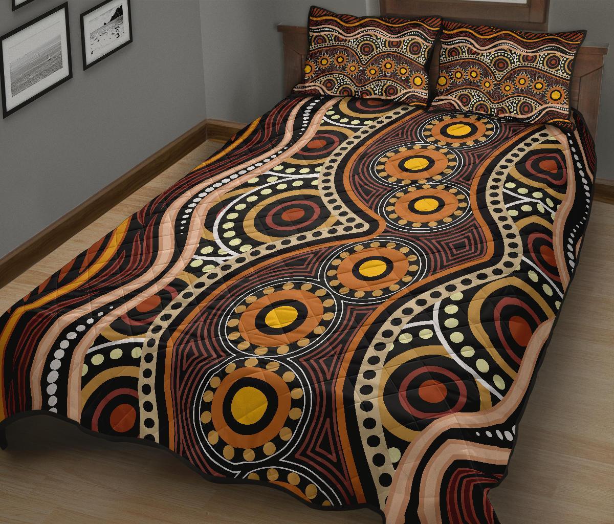 aboriginal-quilt-bed-set-indegenous-dot-painting-art