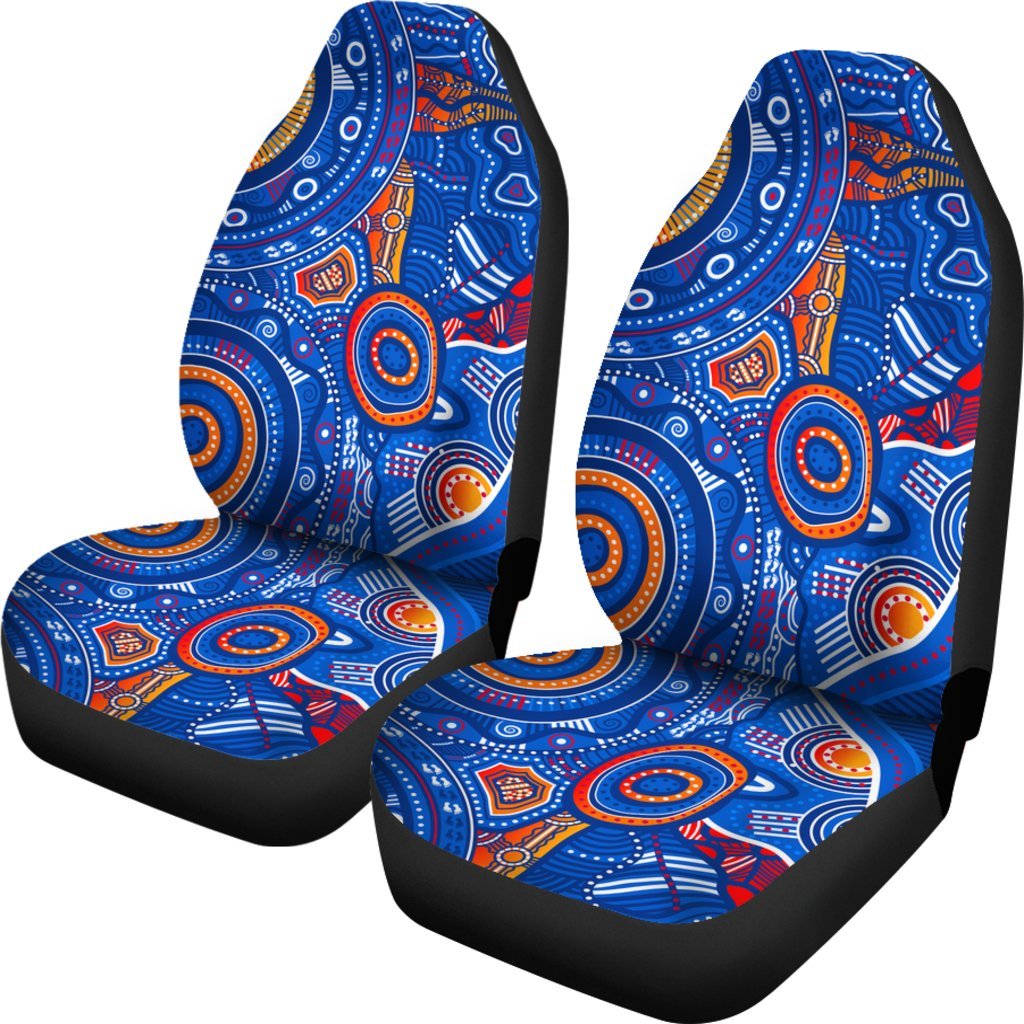 aboriginal-car-seat-cover-indigenous-footprint-patterns-blue-color