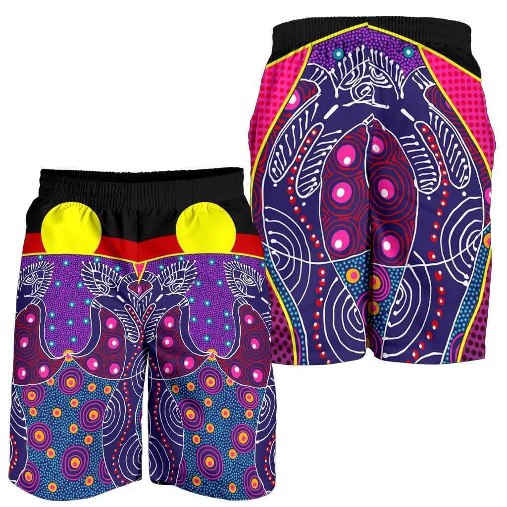 mens-short-aboriginal-sublimation-dot-pattern-style-violet