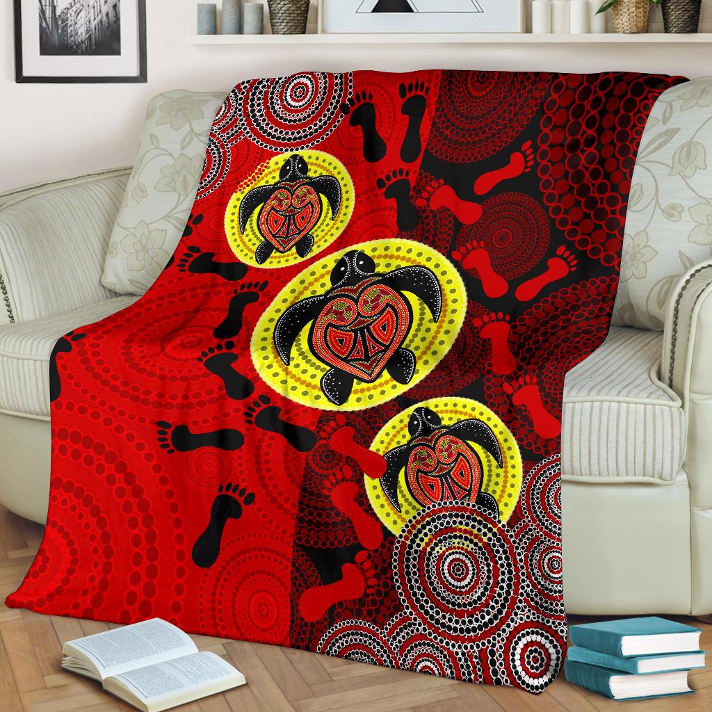 premium-blanket-aboriginal-dot-painting-blanket-turtle