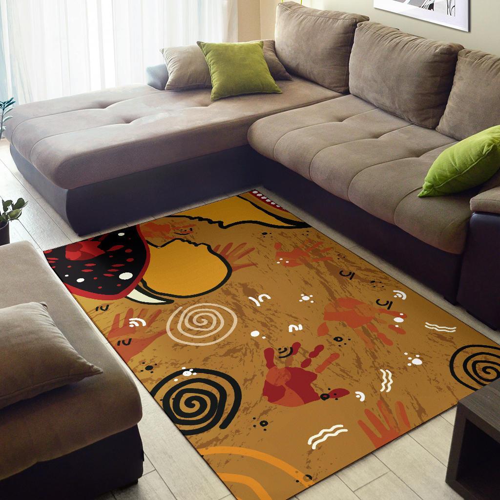 aboriginal-area-rug-mother-and-son-hand-art