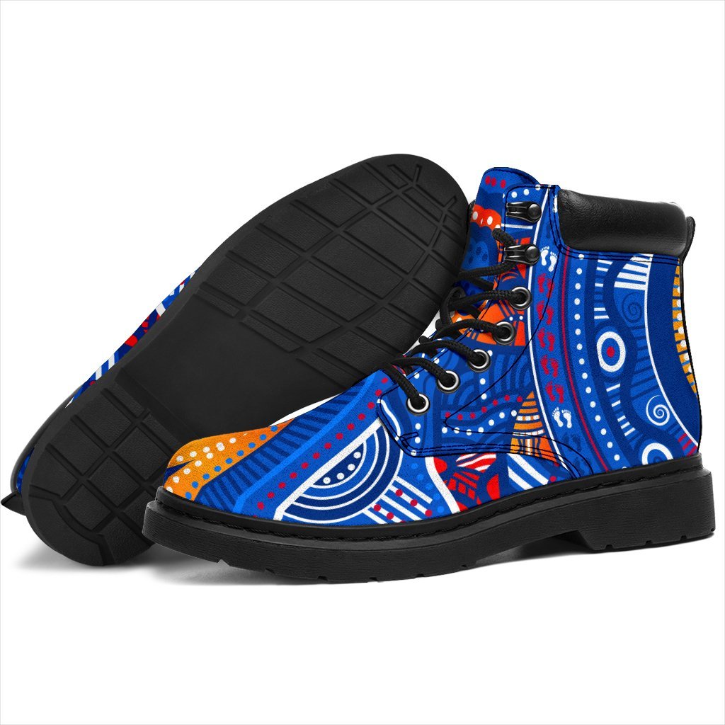 aboriginal-all-season-boots-indigenous-footprint-patterns-blue-color