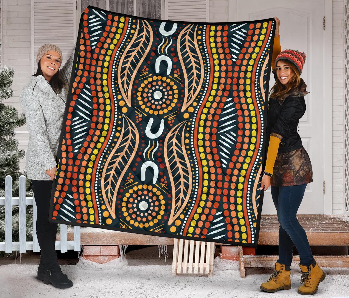 aboriginal-premium-quilt-indigenous-dot-painting