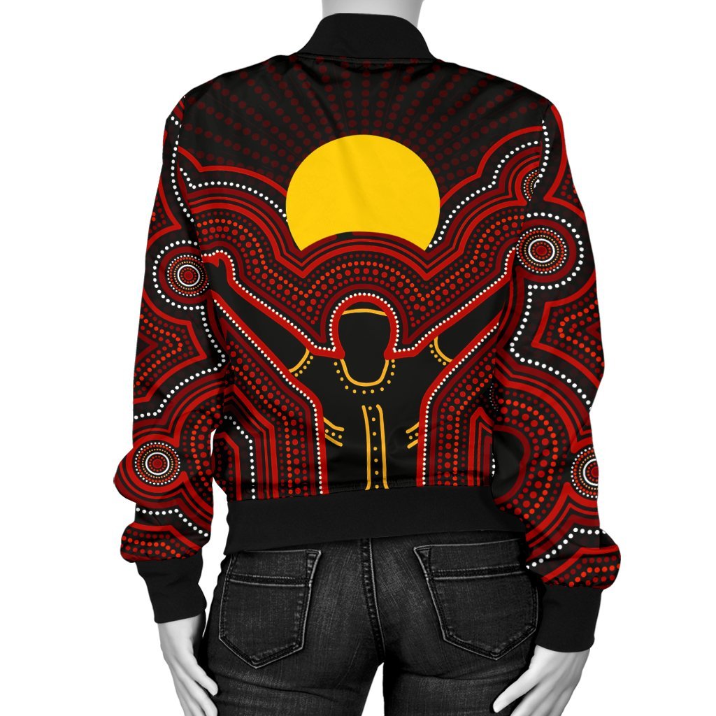 aboriginal-personalised-womens-bomber-jacket-the-sun-always-shines