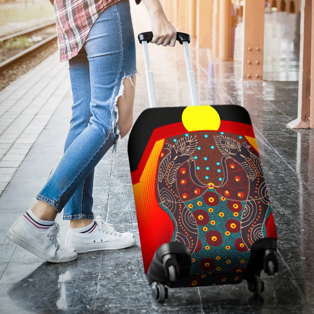 luggage-cover-aboriginal-sublimation-dot-pattern-style-red