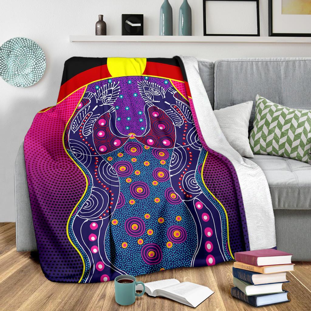 premium-blanket-aboriginal-sublimation-dot-pattern-style-violet