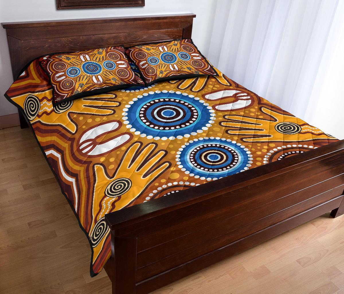 aboriginal-quilt-bed-set-indegenous-dot-painting-art