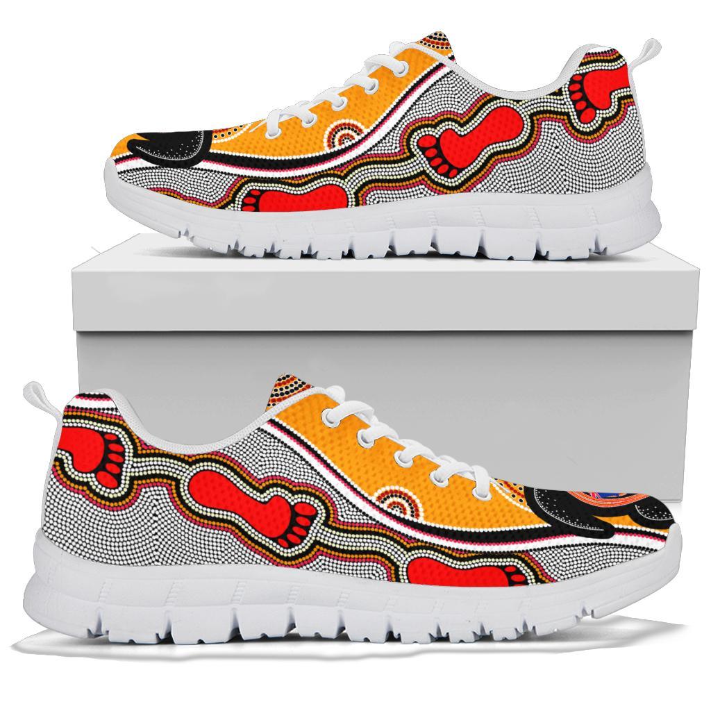 aboriginal-sneakers-turtle-patterns-aus-flag-footprint-dot-painting