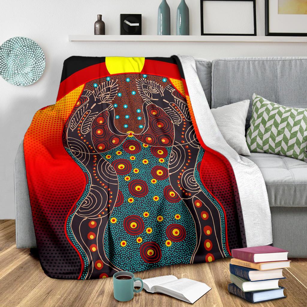 premium-blanket-aboriginal-sublimation-dot-pattern-style-red
