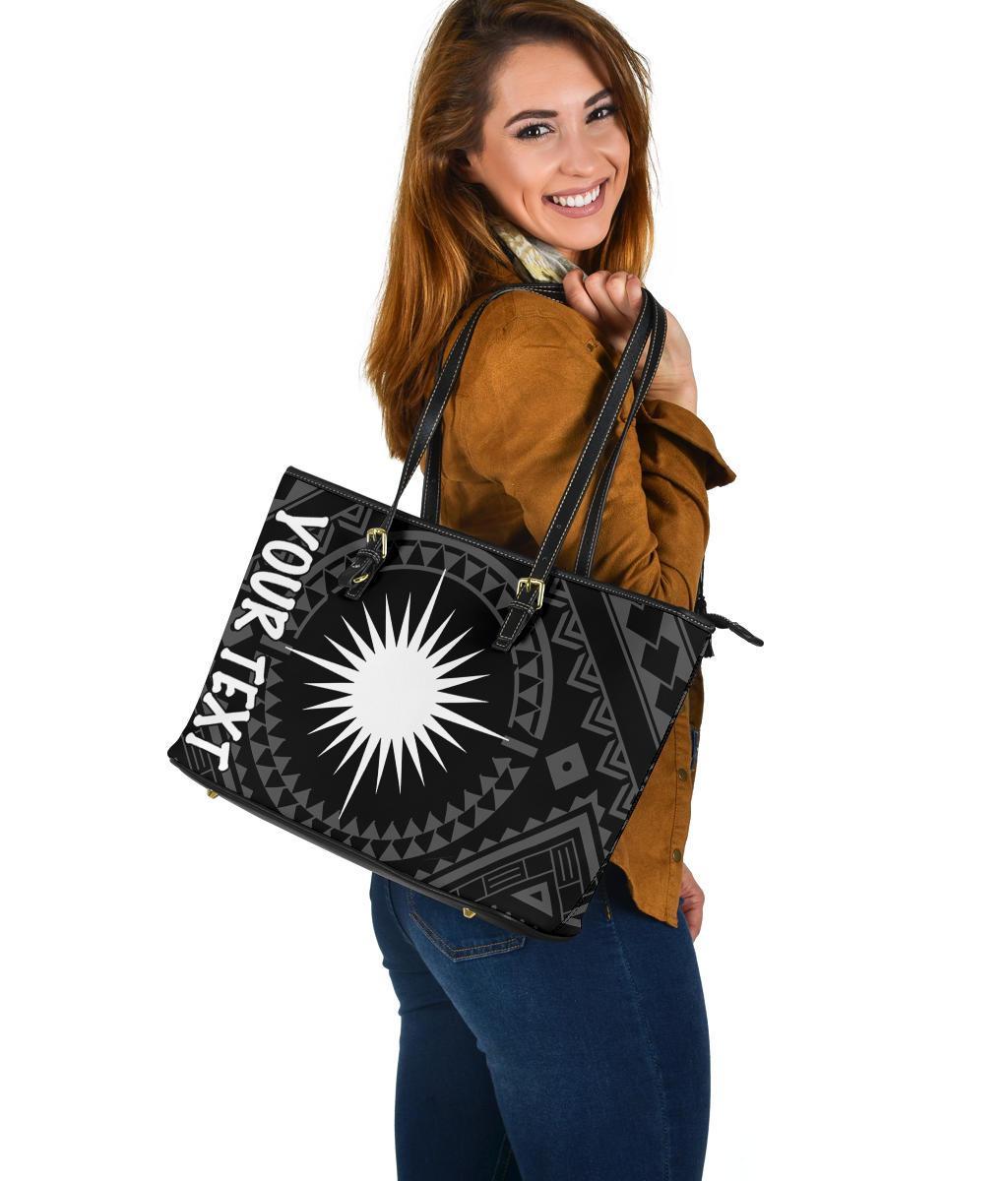 marshall-large-leather-tote-bag-marshall-seal-with-polynesian-tattoo-style-black