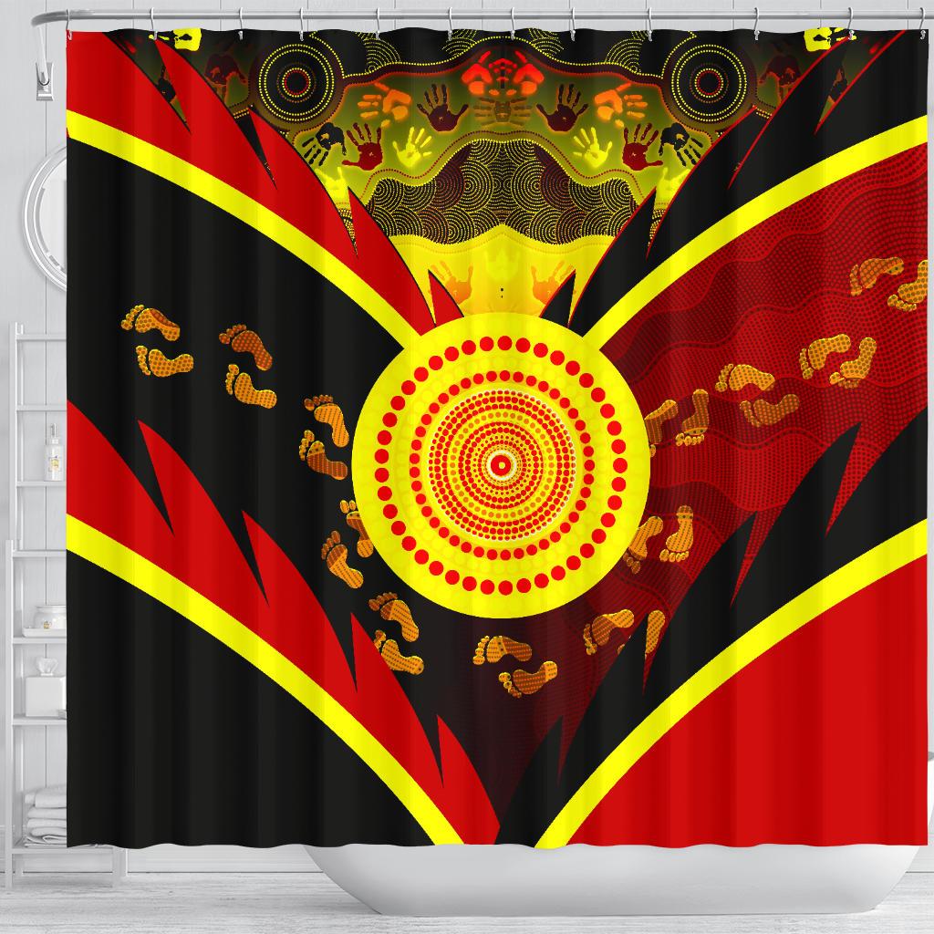 aboriginal-shower-curtain-indigenous-flag-with-footprint-hand-art