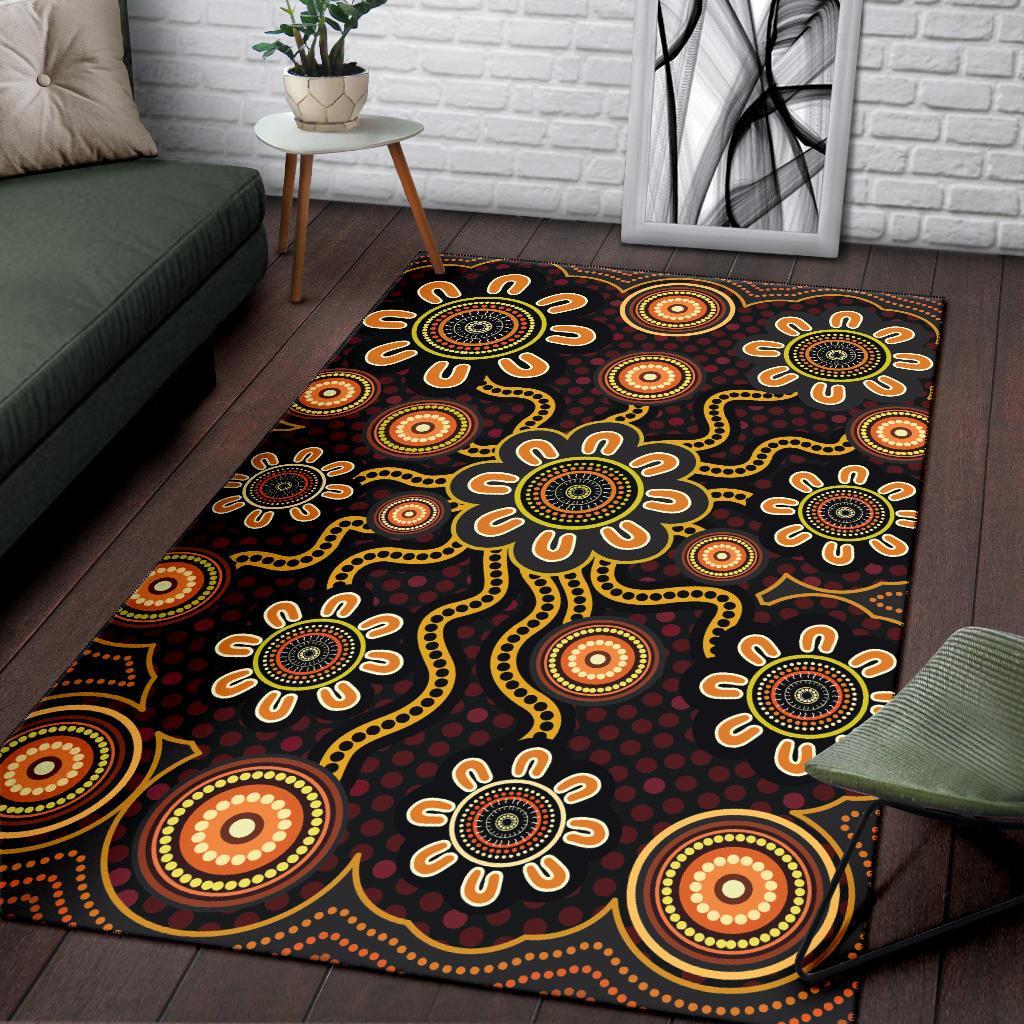 area-rug-aboriginal-flower-dot-painting