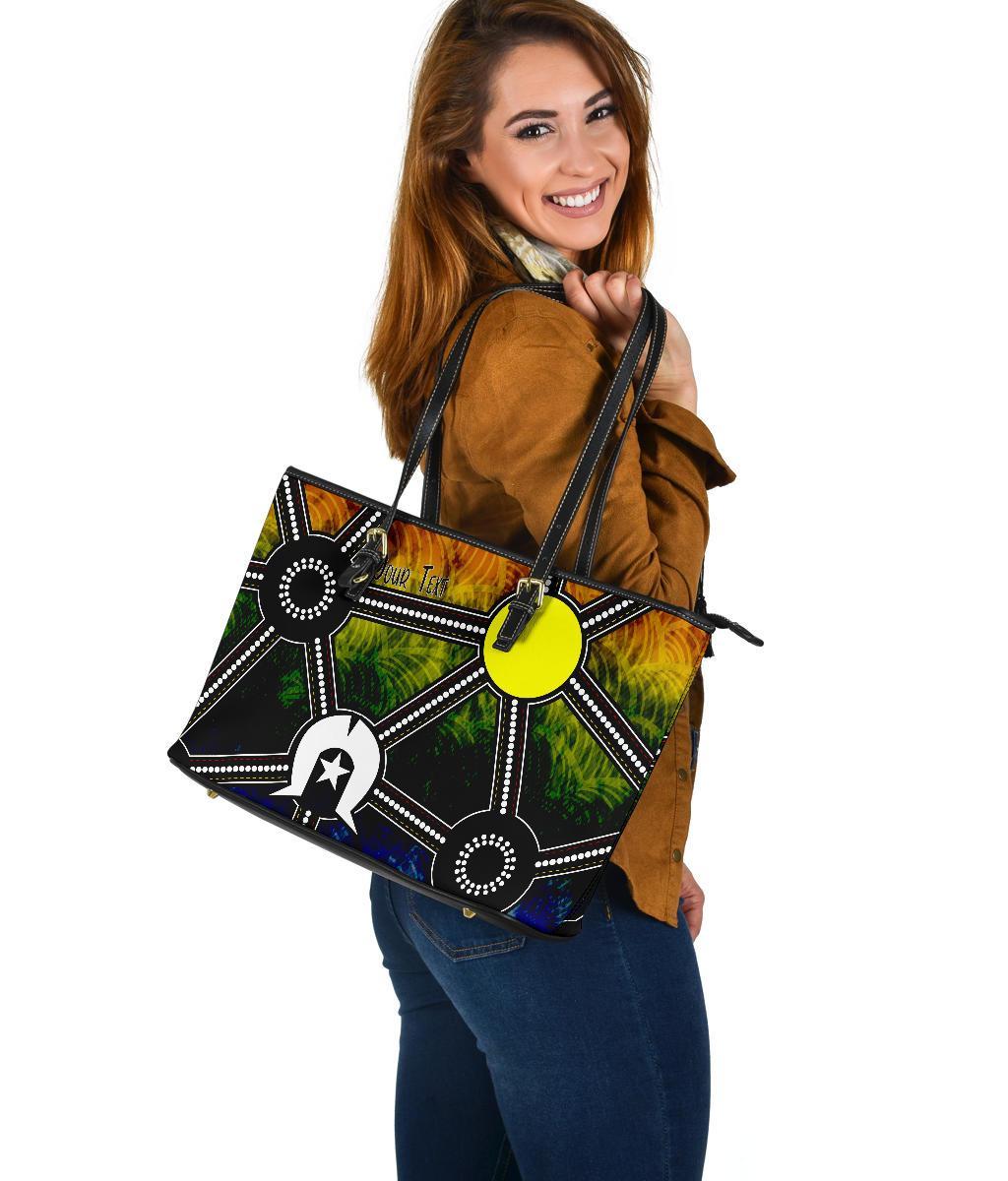 custom-naidoc-week-2021-large-leather-tote-bag-aboriginal-geometric-style