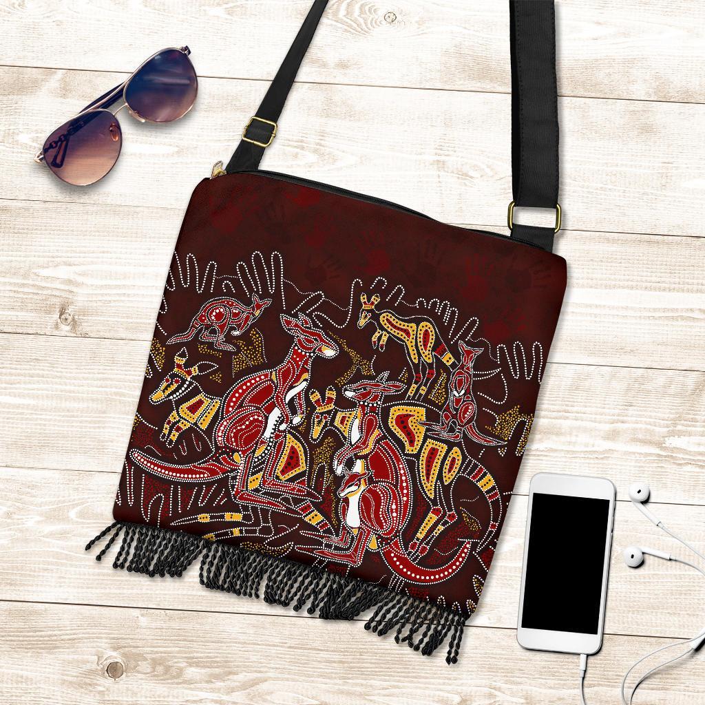 aboriginal-boho-handbag-kangaroo-family-with-hand-art