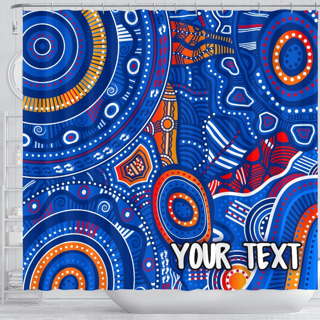 custom-text-aboriginal-shower-curtain-indigenous-footprint-patterns-blue-color