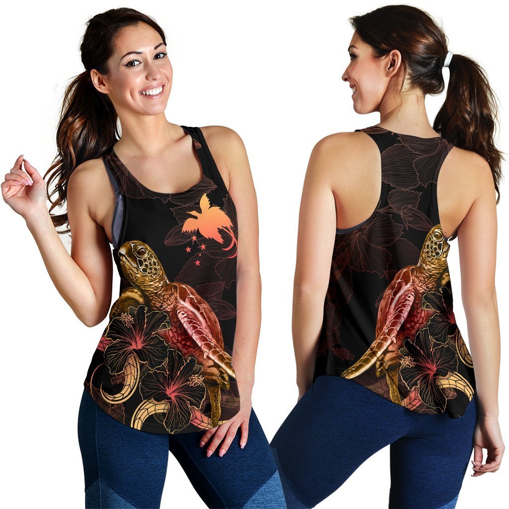 papua-new-guinea-polynesian-women-tank-top-turtle-with-blooming-hibiscus-gold