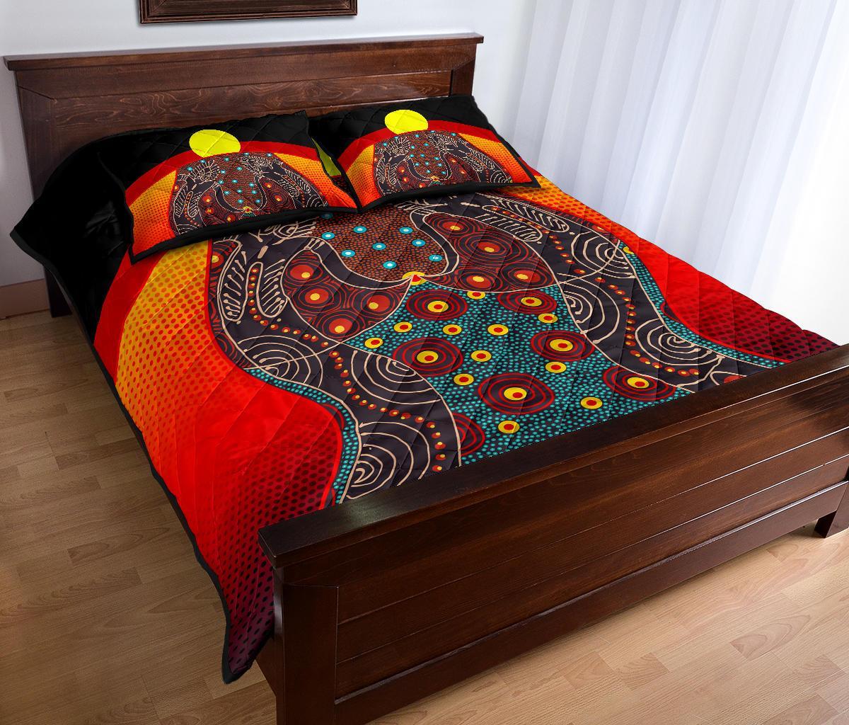 premium-quilt-aboriginal-sublimation-dot-pattern-style-red